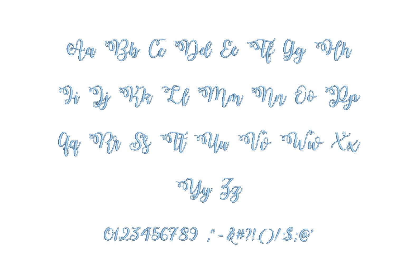 Watermelon Script #2 Embroidery Font With Commercial License (MHA) - Etsy