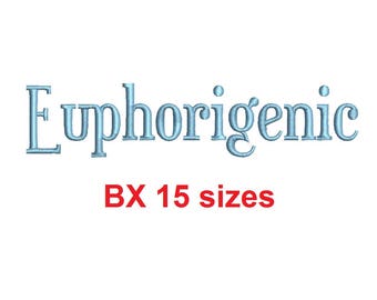 Fonte BX para bordado em bloco Euphorigenic™ Tamanhos 0,25 (1/4), 0,50 (1/2), 1, 1,5, 2, 2,5, 3, 3,5, 4, 4,5, 5, 5,5, 6, 6,5 e 7" (RLA)