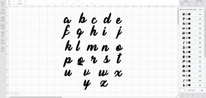 Liar Script Font Svg/eps/dxf Alphabet Cutting Files (MHA) - Etsy