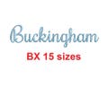 Buckingham embroidery BX font (Digital Download) product logo