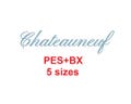 Chateauneuf Script Embroidery Font: BX + PES Formats (Digital Download) product logo