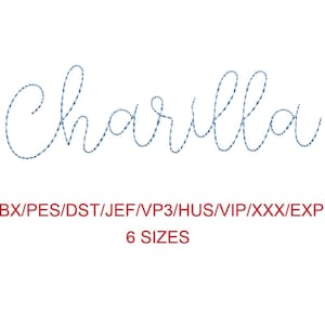 Charilla bean stitch machine embroidery font 6 sizes (SNAS)