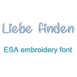 Liebe Finden ESA embroidery font with commercial license   (MHA)