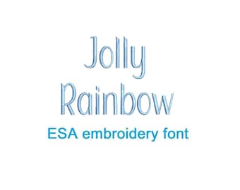 Jolly Rainbow ESA embroidery font (SNAS)