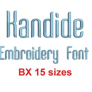 Kandide BX-Schriftgrößen 0,25 (1/4), 0,50 (1/2), 1, 1,5, 2, 2,5, 3, 3,5, 4, 4,5, 5, 5,5, 6, 6,5 und 7 Zoll