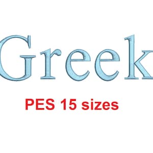 Griechische Stickschrift PES Format 15 Größen sofort download