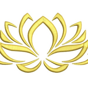Lotus flower machine embroidery hand made design instant download