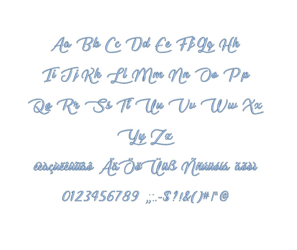 Liar Script Font Liar Script ESA Embroidery Font With Commercial License (MHA) - Etsy