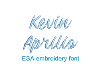 Kevin Aprilio handwritten ESA embroidery font (SNAS)