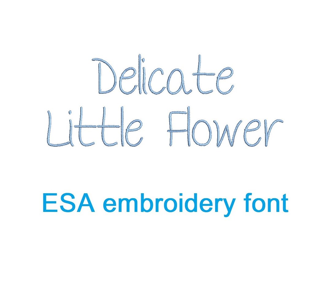 Delicate Little Flower ESA Embroidery Font With Commercial License MHA