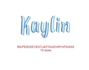 Kaylin bold handwritten embroidery font 15 sizes 9 file formats (SNAS)