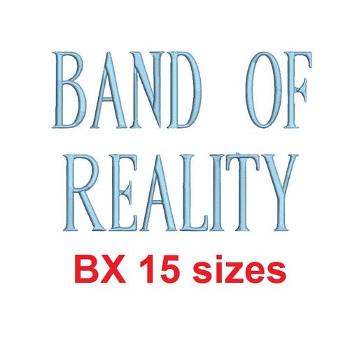 Fuente de bordado Band of Reality, formato BX (descarga digital)