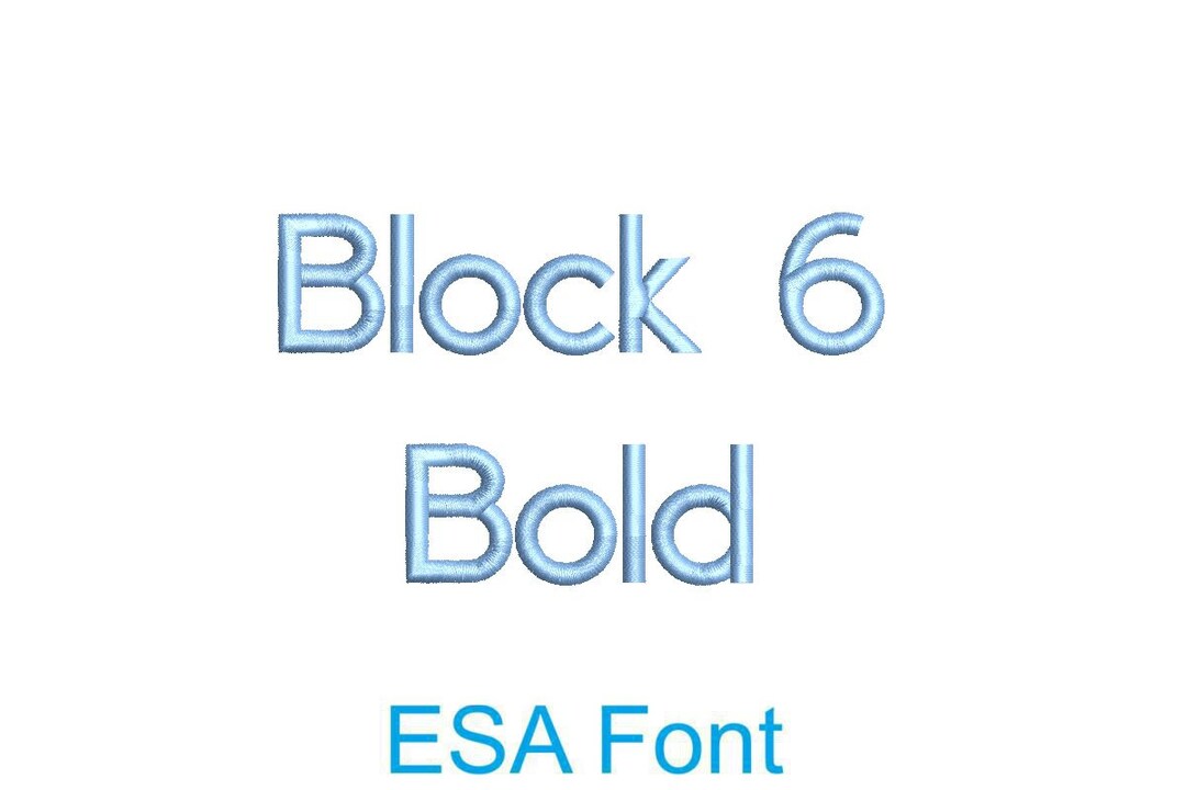 Esa Rounded Block Block Six Bold ESA Embroidery Font - Etsy