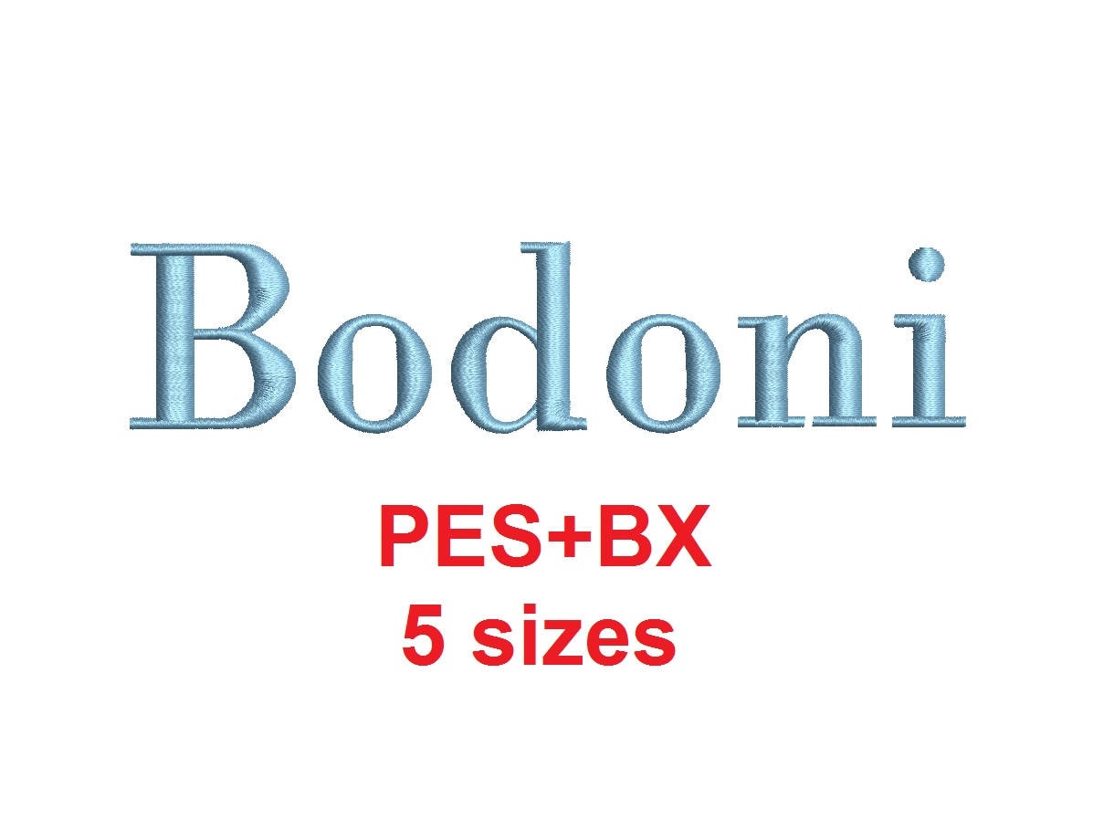 Bodoni Embroidery Font embroidery font sample