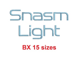 Snasm Light™ BX font Sizes 0.25 (1/4), 0.50 (1/2), 1, 1.5, 2, 2.5, 3, 3.5, 4, 4.5, 5, 5.5, 6, 6.5, and 7 inches (RLA)