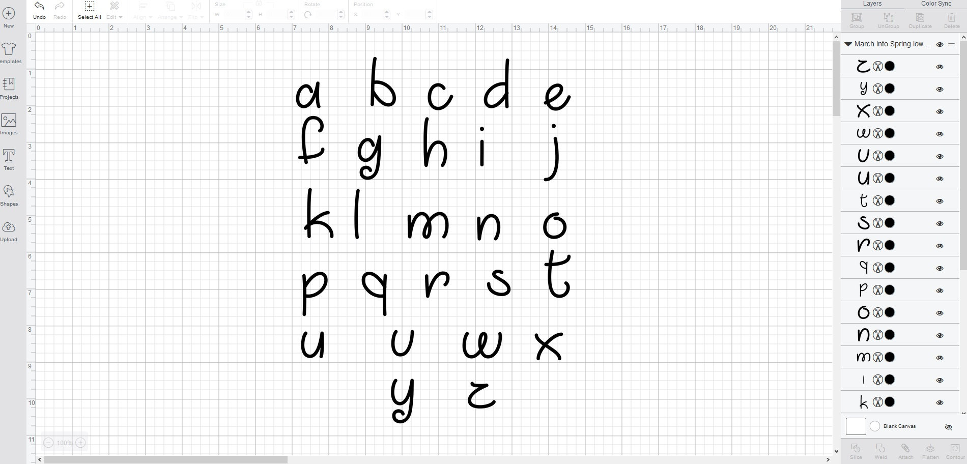 March Spring Script March Into Spring Script Font Svg/eps/dxf Alphabet Cutting Files (MHA ...
