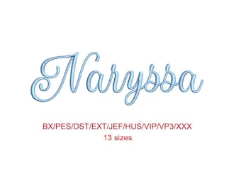 Naryssa embroidery font with commercial license (MHA)