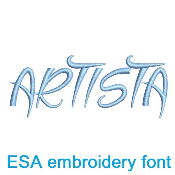 Artista ESA embroidery font