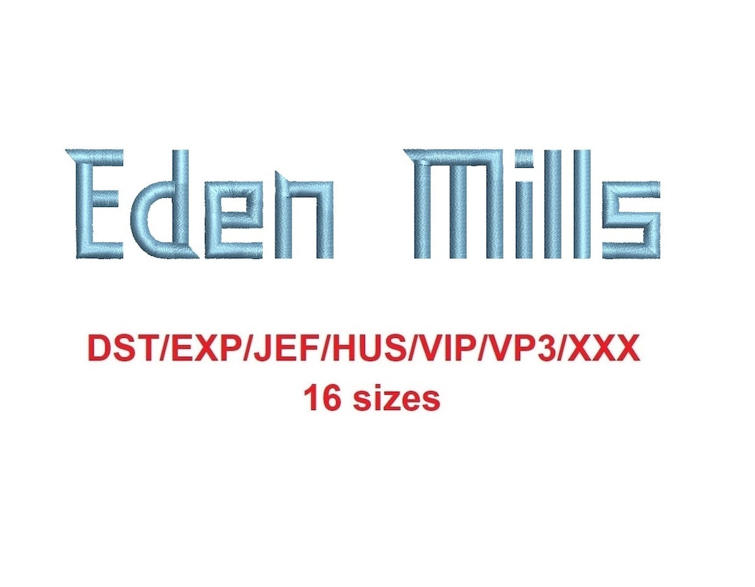 Eden Mills™ Block Embroidery Font Dst/exp/jef/hus/vip/vp3/xxx Etsy Eden Mills™ Block Embroidery Font Dst/exp/jef/hus/vip/vp3/xxx Etsy