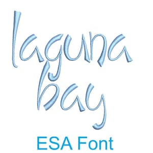 Laguna Bay ESA Embroidery Font - Etsy