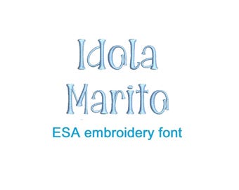 Idola Marito ESA embroidery font (SNAS)