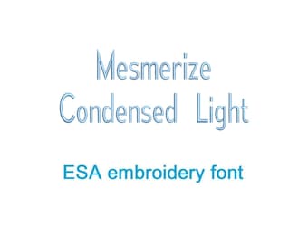 Mesmerize Condensed Light ESA embroidery font