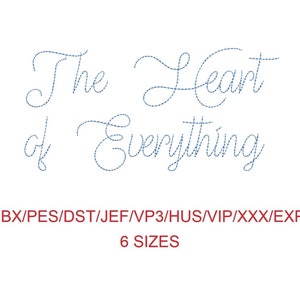 Może przedstawiać: Wzór do haftu "The Heart of Everything" w sześciu rozmiarach. Dostępny w formatach BX, PES, DST, JEF, VP3, HUS, VIP, XXX i EXP.
