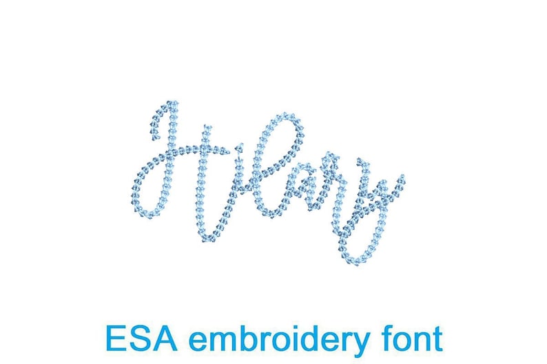 Hillary Lettering Hilary Chain Stitch ESA Embroidery Font - Etsy