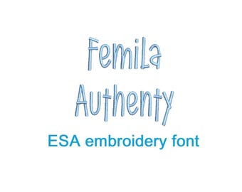Femila Authenty handwritten ESA embroidery font (SNAS)