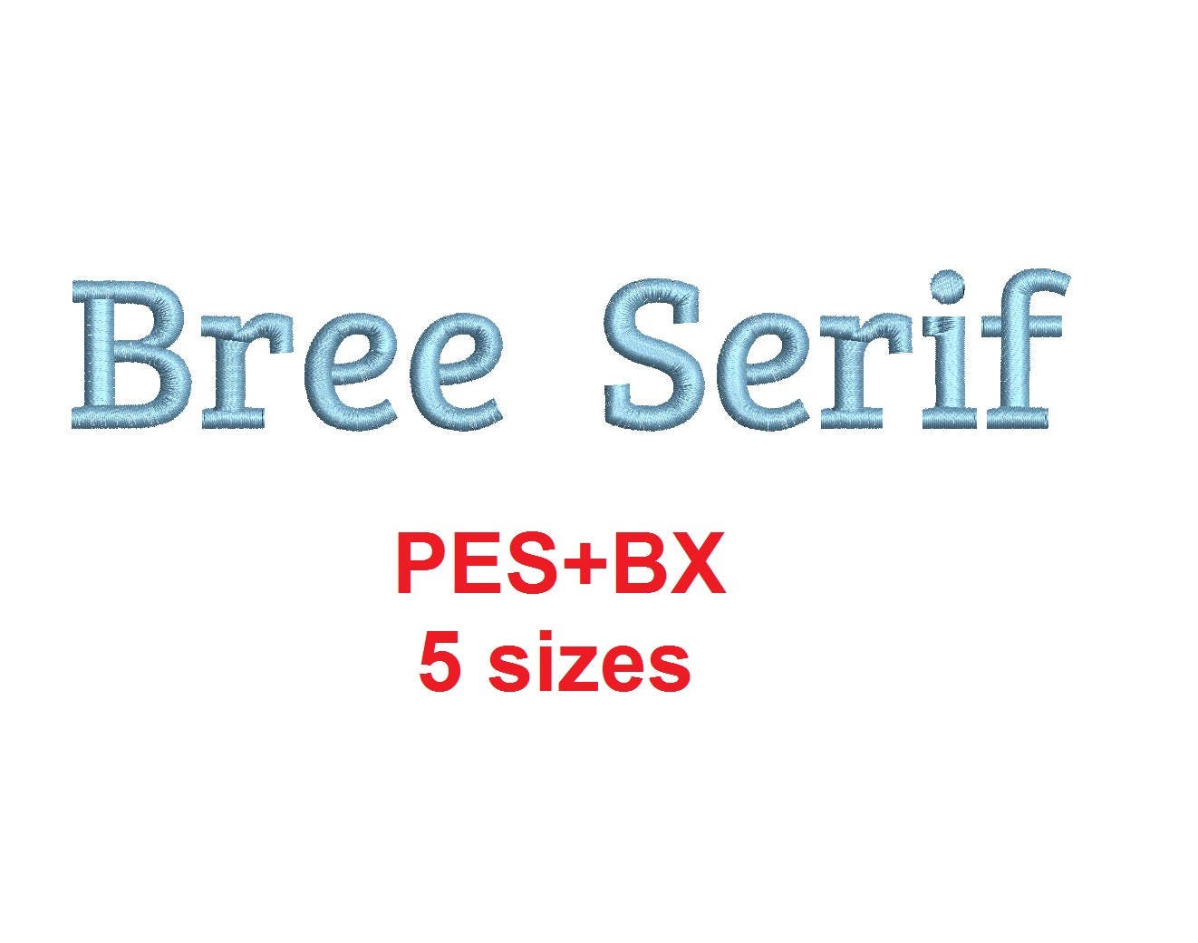 Bree Serif Embroidery Font embroidery font sample