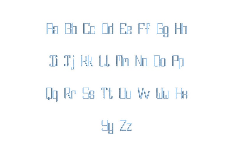 Esa Rounded Block Square Block ESA Embroidery Font - Etsy