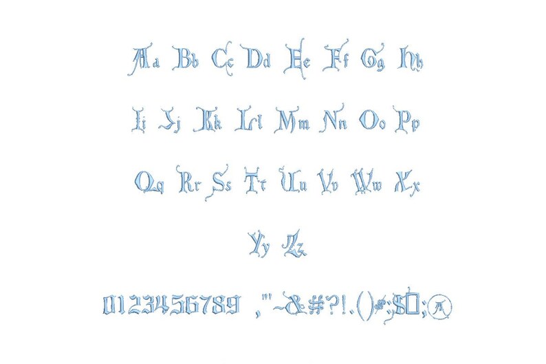 Coventry ESA Embroidery Font - Etsy
