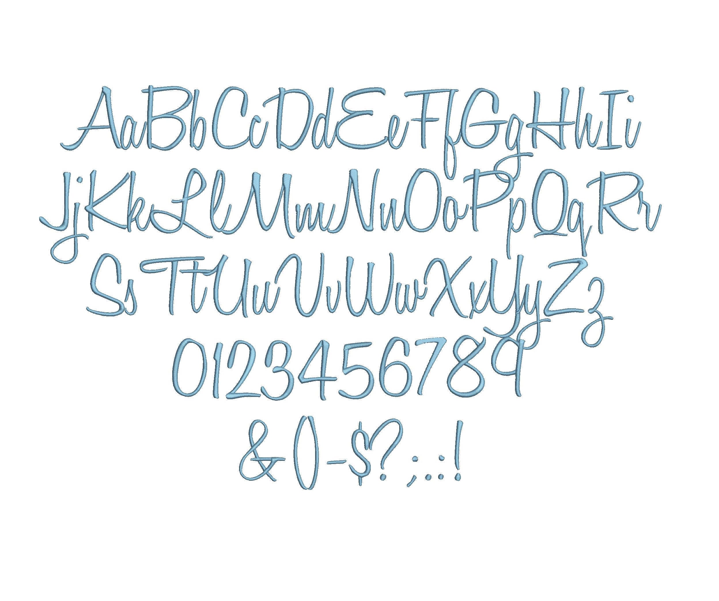 Honey Script embroidery font formats bx (which converts to 17 machine
