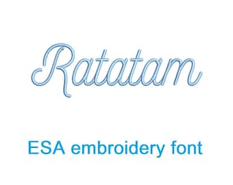Ratatam ESA embroidery font for Wilcom softwares