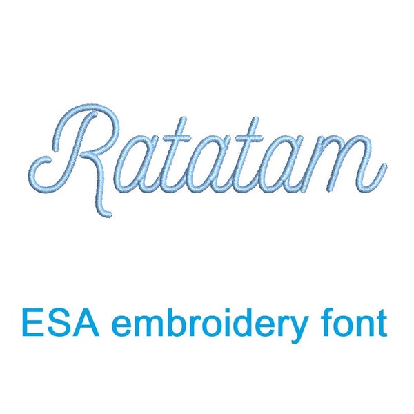 Ratatam ESA embroidery font for Wilcom softwares