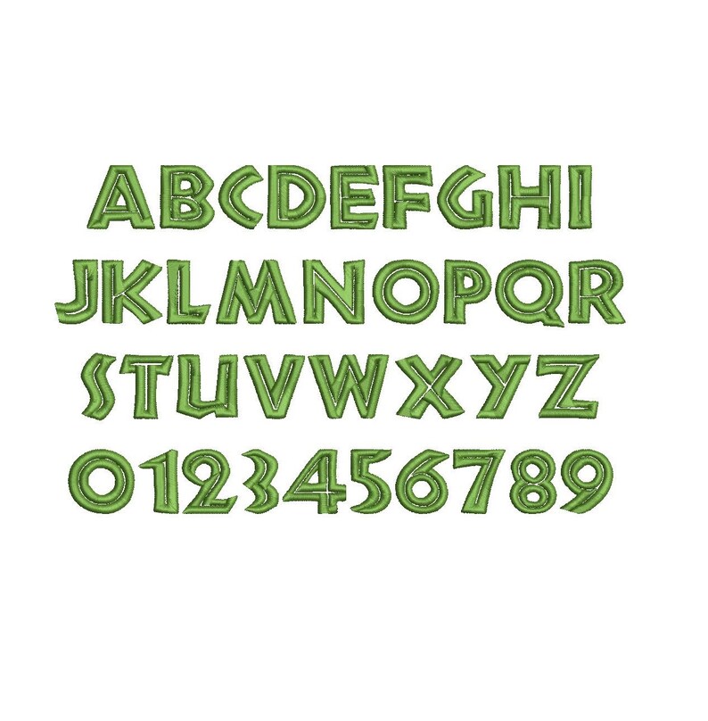 Jurassic embroidery font bx compatible with 17 machine file Etsy