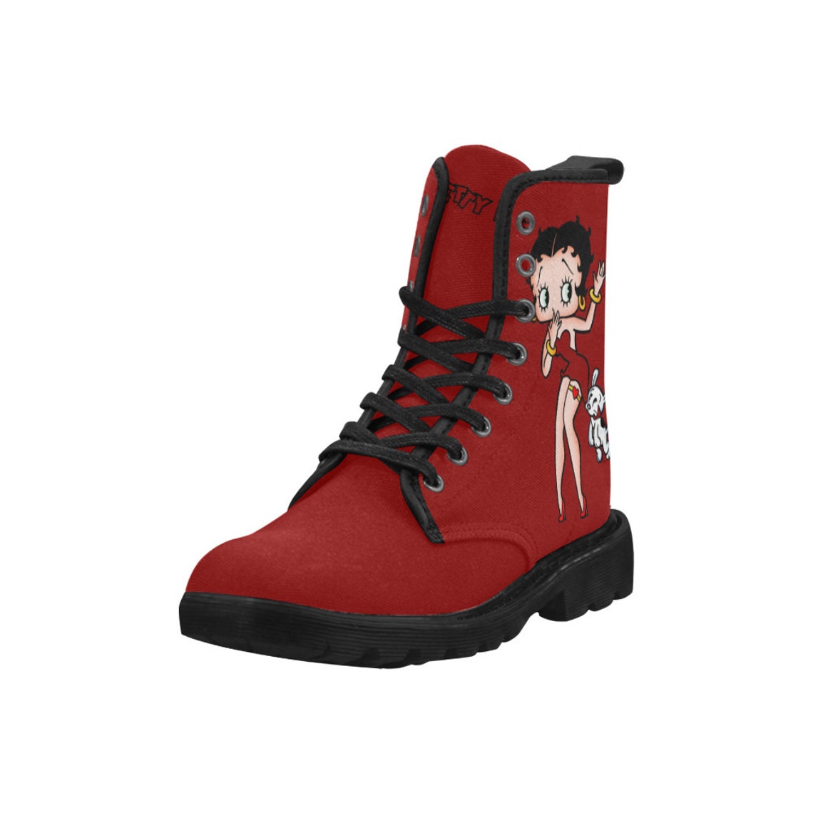 Betty Boop With Dog Pink Martin Boots Women's Boots Etsy