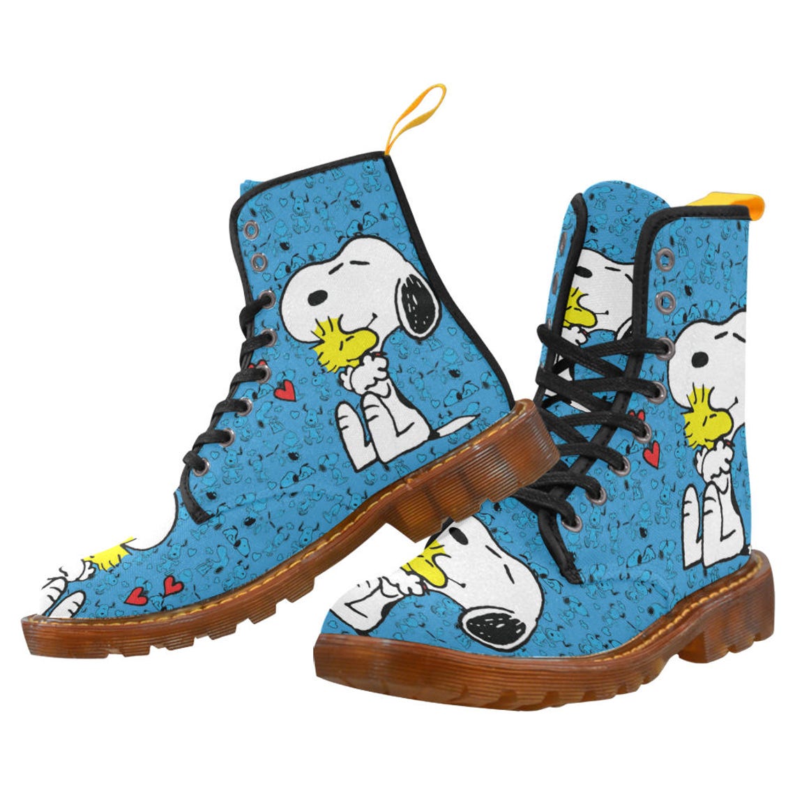Snoopy Martens Canvas Women's Boots Etsy