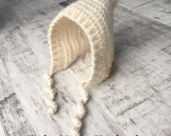 PDF für Pixie Bonnet und erhöhten Nacken Download Super Chunky crochet Hat Design-Tutorial. Baby, Kind Größen + Info Erwachsenen / andere zu machen