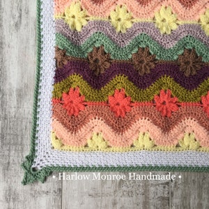 Daisy Chain Blanket Crochet PATTERN Digital Download PDF file in US Terms image 8
