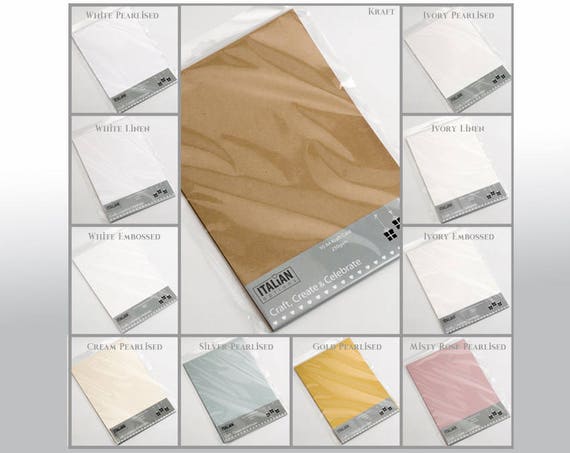 WHITE LINEN CARD 10 Sheets A4 300gsm QUALITY CARDSTOCK Create /& Craft CREAM