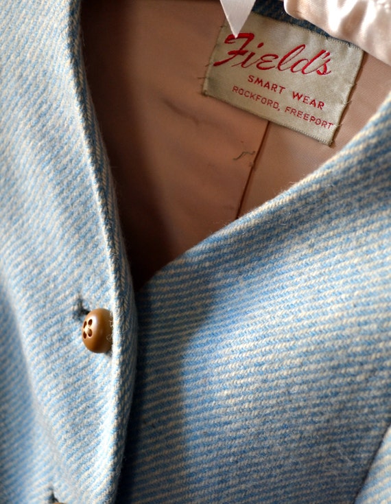 Autumn Sky Jacket | vintage 50's light blue wool … - image 3