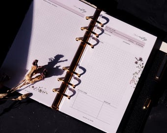 Iris Meeting Grid Printed Planner Inserts | Agenda Note Grid Pages