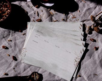 Foil Pressed Recipe Cards 'Harvest' | Baking card set