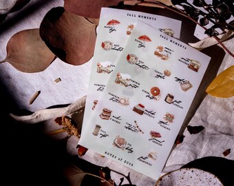 Foil Planner Stickers | Fall Moments | Autumn Journaling, Scrapbooking
