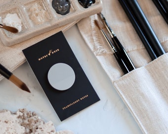 Transparent Sticky Notes | Artist Collection | Circle + Rectangle Neutral Pastel Aesthetic