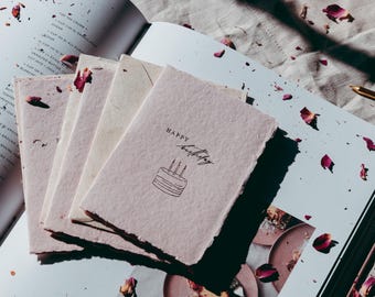 Happy Birthday Greeting Card | Handmade foil pressed birthday cards