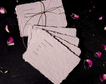 Appointment Cards | Foil pressed blush handmade cards