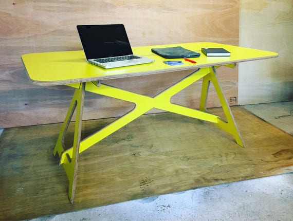 Retro Vintage Birch Plywood Computer Desk Table Formicer Etsy