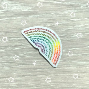 Holographic rainbow flower sticker